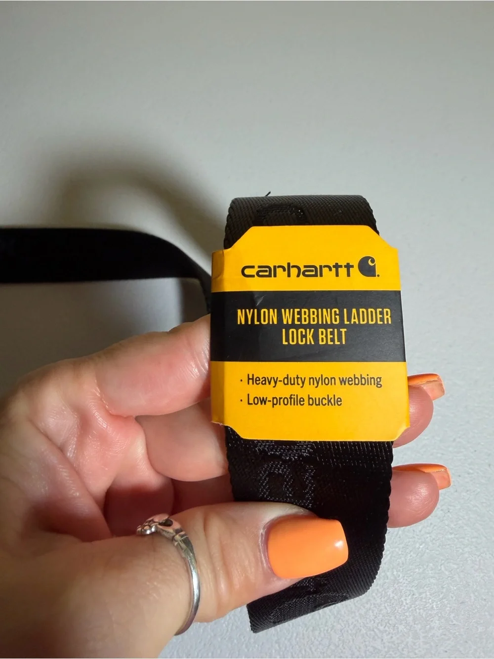 Carhartt Yellow & Black Belt With Guide Tag Medium